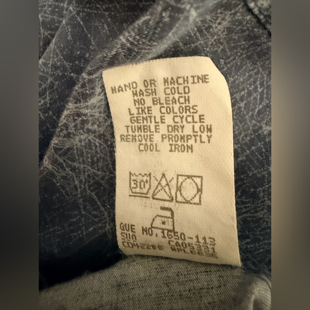 Woolrich Blue Printed Tree Pattern Long Sleeve Bu… - image 8